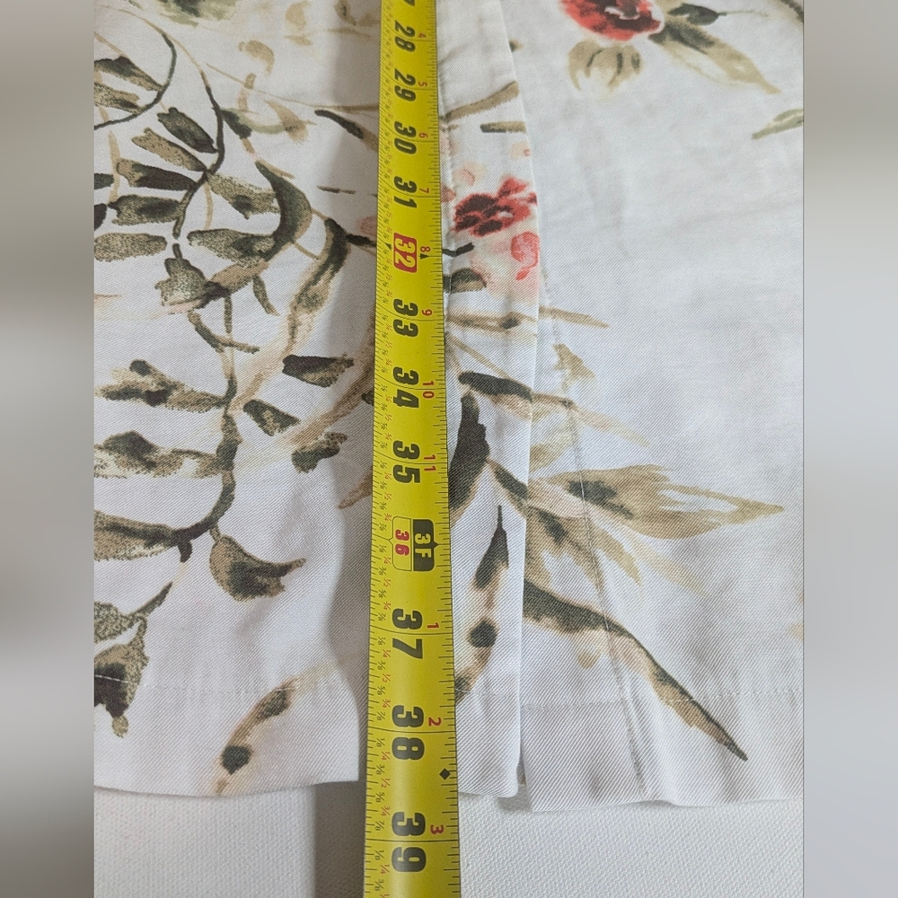 White House Black Market Floral Sleeveless Button Front Dress Size 4 White - Picture 7 of 13